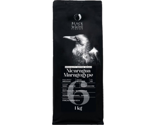 Specialty coffee beans Black Crow White Pigeon Nicaragua Maragogype, 1 kg