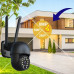 Zewnętrzna Kamera WIFI Obrotowa 8MPx ŚLEDZENIE ~360 stopni UHD NAGRANIA SD [V-7 Elegant Black]