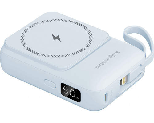 ML POWERBANK indukcyjny Kruger&Matz 10000 mAh Mag Safe with cable Blue