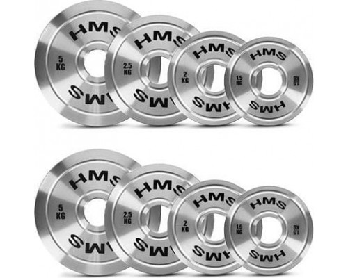 TOS SET TALERZY OLIMPIJSKICH STALOWYCH KALIBROWANYCH 2 x 1.5 - 5.0 KG (22 KG) HMS
