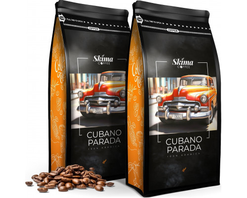 SkimaCoffee Zestaw 1kgX2 CUBANO PARADA 100% ARABICA Świeżo Palona do ekspresu