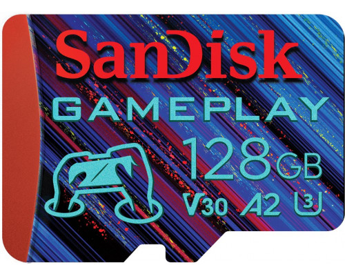 SD  Hama SanDisk GamePlay microSDXC 128GB, R 190MB/s, W 130MB/s, UHS-I, V30, U3, C10