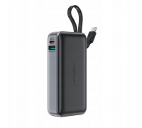 Powerbank Acefast M7-10000 PD30W z wbudowanym kablem - czarny