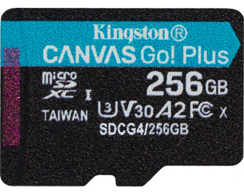 SD  Kingston Canvas Go! Plus (Gen4) MicroSDXC 256 GB Class 10 UHS-I/U3 A2 V30 (SDCG4/256GBSP)