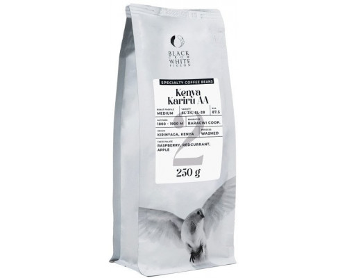 Specialty coffee beans Black Crow White Pigeon Kenya Kariru AA, 250 g