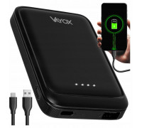 Power bank 5000 mAh wejście USB-C wyjście USB-A + USB-C 5V 2.1A black VA0339 Vayox
