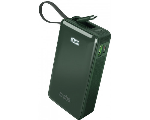 SBS LCD Power Bank  10000  mAh  zala - Portativais barosanas avots