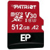 SD  Patriot EP MicroSDXC 512 GB Class 10 UHS-I/U3 A2 V30 (PEF512GEP32MCX)