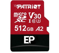 SD  Patriot EP MicroSDXC 512 GB Class 10 UHS-I/U3 A2 V30 (PEF512GEP32MCX)