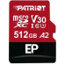 SD  Patriot EP MicroSDXC 512 GB Class 10 UHS-I/U3 A2 V30 (PEF512GEP32MCX)