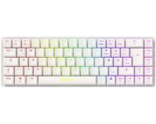 Sharkoon Gaming Tastatur PureWriter W65  weiß-rot         DE