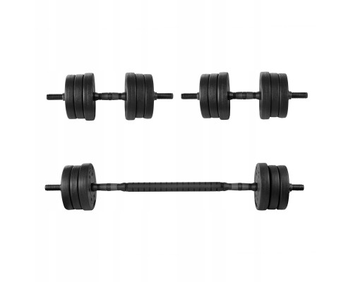 Spokey Dumbbells Pondus bituminous 2 x 10 kg Czarne
