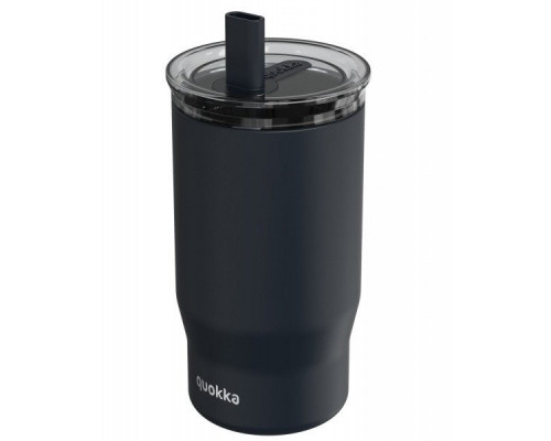Quokka Mist - Thermal mug of steel stainlessj 720 ml with a straw (Black)