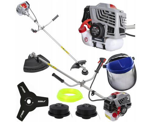 Brushcutter 1,45kW 52cc szelki,osłona,3xgłowica,żyłka,tar
