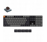 Keychron K5 QMK Wireless Mechanical Keyboard (Version 2) White Backlight / Brown