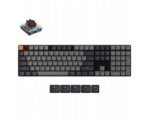 Keychron K5 QMK Wireless Mechanical Keyboard (Version 2) White Backlight / Brown