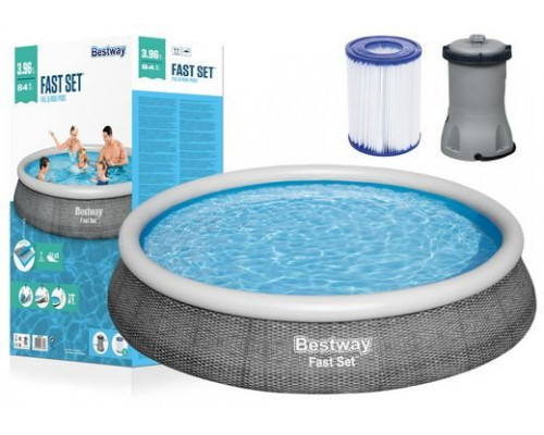 Inflatable pool BESTWAY Fast Set, blue, 7340 l, 396 x 84 cm,
