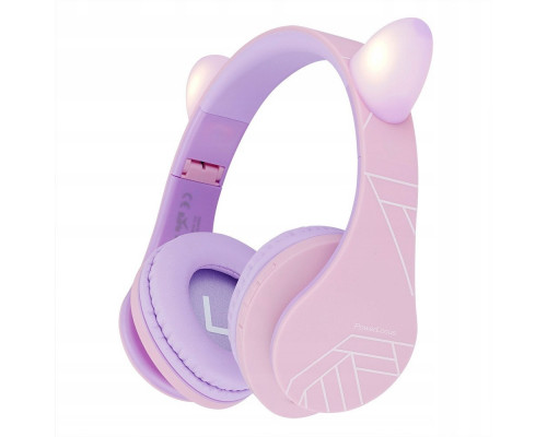 PowerLocus BT Headphones P2 Kids Cat Ears Purple/P