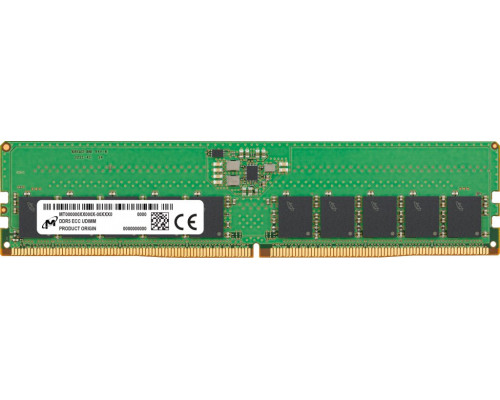 Micron ECC UDIMM DDR5 16GB 1Rx8 5600MHz PC5-44800 MTC10C1084S1EC56BR