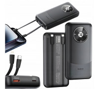 20000 mAh LED Kabel USB-C / Lightning Do iPhone (Black, Szybki)