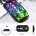 MYSZKA BEZPRZEWODOWA SLIM LED ŁADOWANA RGB BEZKLIKOWA USB 2.4Ghz AKUMULATOR