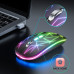 MYSZKA BEZPRZEWODOWA SLIM LED ŁADOWANA RGB BEZKLIKOWA USB 2.4Ghz AKUMULATOR