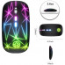 MYSZKA BEZPRZEWODOWA SLIM LED ŁADOWANA RGB BEZKLIKOWA USB 2.4Ghz AKUMULATOR