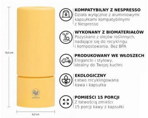Upominkarnia Recicloo WAYCAP Narzędzie do recyklingu kapsułek z kawą ŻÓŁTY