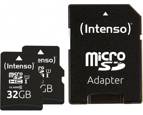 SD  Intenso Premium double pack microSD SDHC 32GB UHS-I (3423482)