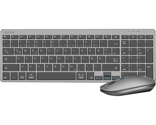 LogiLink Keyboard 2.4G & BT Combo set, grey (ID0215)