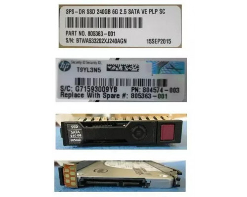 Hewlett Packard Enterprise 240GB SATA 6G SFF SC VE PLP (805363-001)
