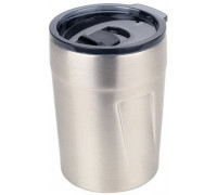 TROIKA Thermobecher ESPRESSO DOPPIO silberfarben