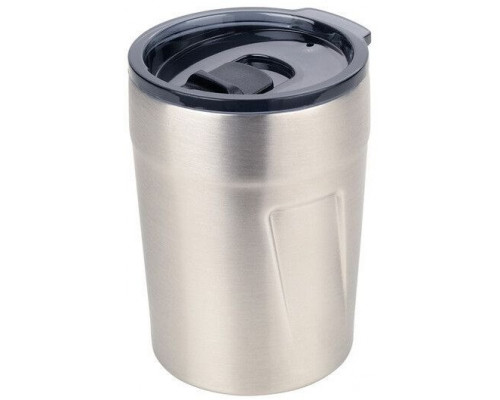 TROIKA Thermobecher ESPRESSO DOPPIO silberfarben