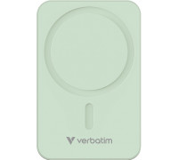 Verbatim, powerbank z �adowaniem bezprzewodowym, 5V, �adowanie telefonu, 32226, 5000mAh, Mocowanie magnetyczne, zielona
