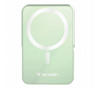 Verbatim, powerbank z �adowaniem bezprzewodowym, 5V, �adowanie telefonu, 32259, 10 000mAh, Mocowanie magnetyczne, zielona