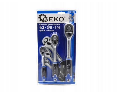 Zestaw grzechotek 1/2 3/8 1/4 quick release (10)
