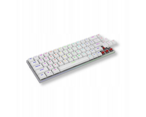 AQIRYS mechaniczna 65%/68 klawiszy Dual Mode: Wirelles&BT+Wired AGENA white