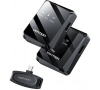 bezprzewodowy x2 Vention NCBB0 USB-C (czarny)