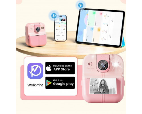 Aparat Natychmiastowy Dla Dzieci Cyfrowy Mp3 Gry Druk Telefon Obiektyw 180s / P02 Rose