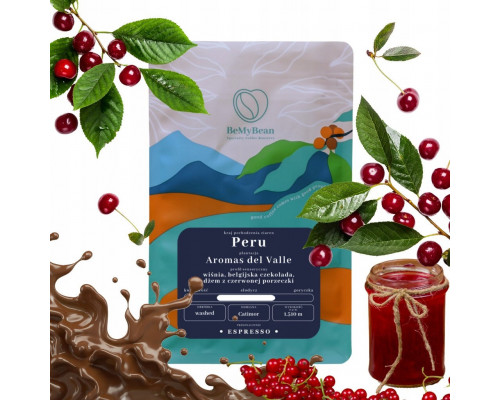BeMyBean - kawa ziarnista Peru Aromas del Valle Washed Espresso 250 g