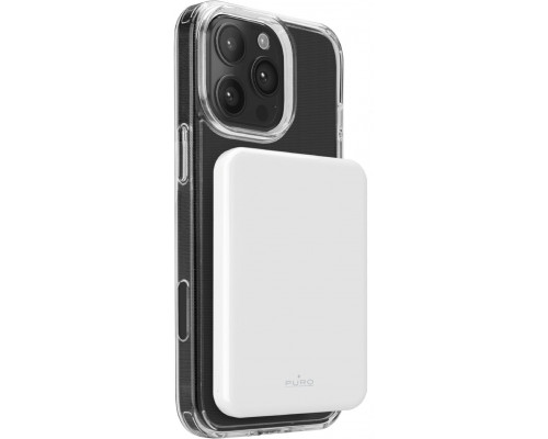 Puro Mag Plus 5000mAh 20W Qi2 kompatybilny z MagSafe 1x USB-C Power Delivery - biały