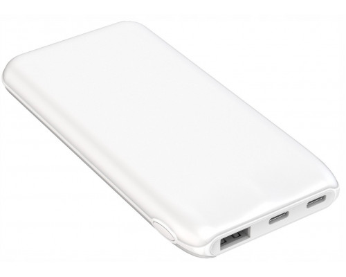 PLATINET POWER BANK 10000 mAh 3,7V 37Wh 12W 2x USB-C 1x USB-A WHITE [46079]