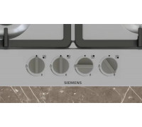Siemens EG6B5PK90 płyta kuchenna Czarny, Stal nierdzewna Wbudowany 60 cm Gaz 4 stref(y)