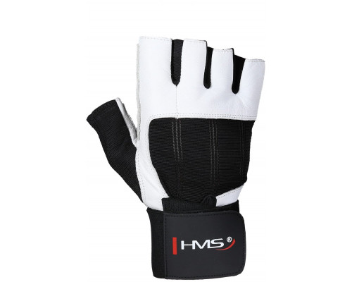 RST04 WHITE-BLACK ROZM. M RĘKAWICE NA SIŁOWNIĘ HMS
