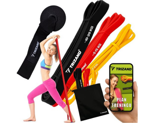 Zestaw gum do ćwiczeń - 3szt. Trizand 25879