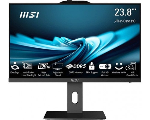 MSI AIO PRO AP242P 14MQ-890EU i5-14500 23.8 IPS LED FHD Non-Touch Anti-Glare 16GB SSD500GB M.2 AX211 WiFi 6E Intel Q670 Chipset Windows 11 Pro Black