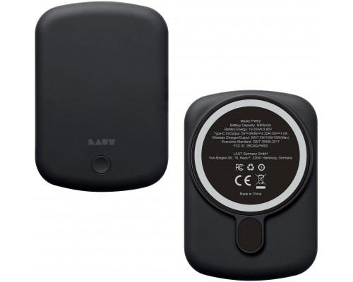 LAUT POWER CHARGE HANDY Black Powerbank,comp. with MagSafe