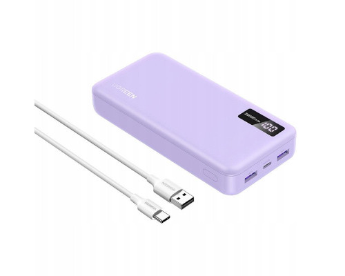 UGREEN PB312 20000mAh 2xUSB-A, USB-C 20W violet