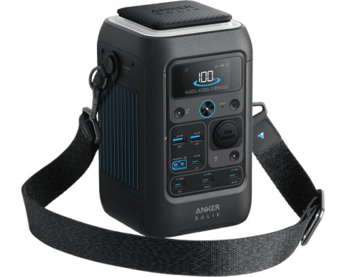 Anker SOLIX C300X DC - Tragbares kraftwerk - DC 11 - 28 / 5 / 9 / 15 / 20 / 28 V - 300 Watt - Lithiumeisenphosphat - 90000 mAh - 288 Wh - Wi-Fi, Bluetooth - mit PS60 solar panel
