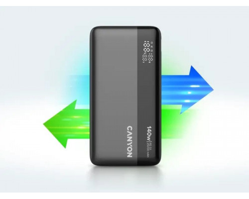Canyon OnPower 240  25000 mAh  tumsi peleka - Portativais barosanas avots CNS-CPB240 (5291485018061)